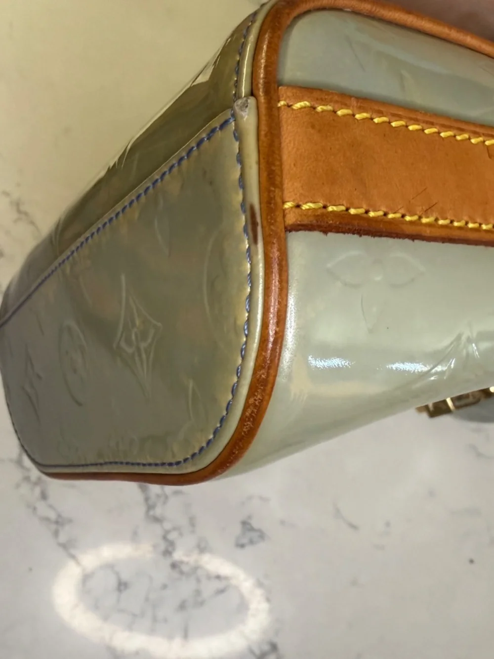 Louis Vuitton Sullivan Vertical PM Monogram Vernis Lavande M91258 2003 Authentic